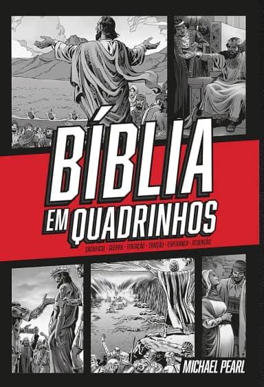 Bíblia em Quadrinhos - capa dura - Vermelha: A Palavra de Deus com aventura, ação e emoção.