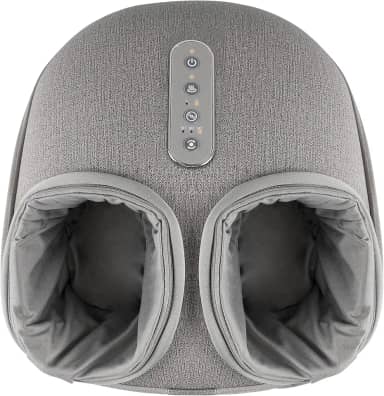 Medcursor Máquina de massageador de pés com calor, massageador de amassar profundo, fornece alívio para músculos cansados e plantas, configurações de vários níveis e intensidade ajustável para uso doméstico ou no escritório, Cabos de alimentação com fichas europeias e americanas enviados aleatoriamente,100-240V