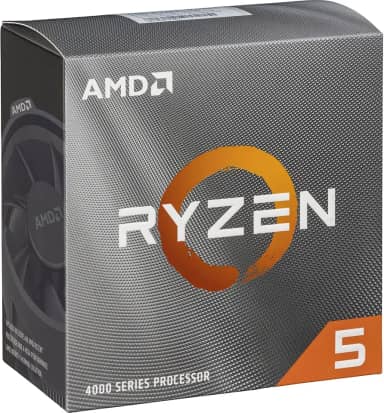 AMD Ryzen 5 4500 6 núcleos, processador de desktop desbloqueado de 12 fios com refrigerador Wraith Stealth, Cerâmica cinza