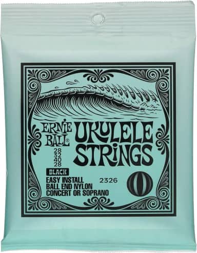 Ernie Ball Ukulele Ball End Nylon Strings, Black (P02326)