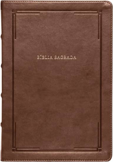 Bíblia Slim NVI, Letra Grande, Couro-soft marrom, Luxo, Barroca: Bíblia NVI Compacta