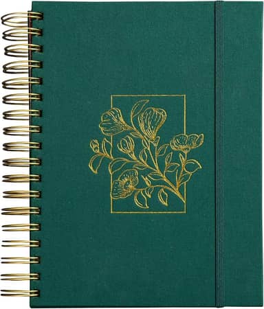Meu plano perfeito, planner sem data, capa verde tecido sobre capa dura | Planner 2026