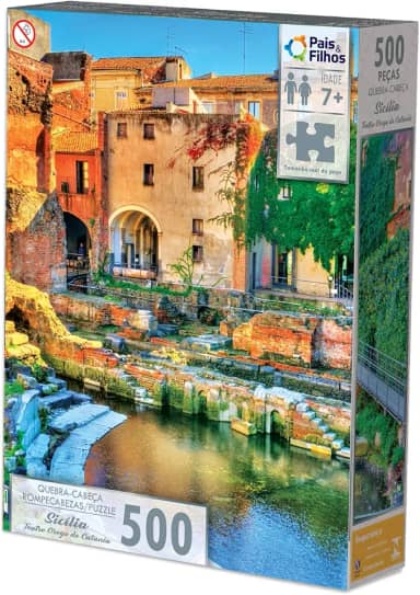 Qubra-Cabeça 500 Peças - Sicilia Teatro Grego de Catania