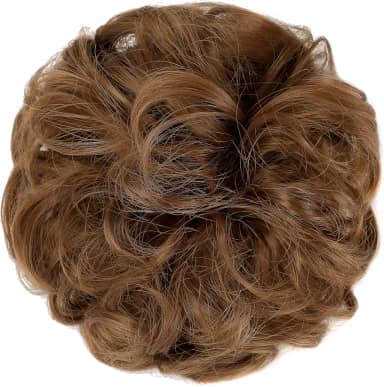 Peça de cabelo de coque bagunçado, cabelo cacheado ondulado grande penteado grosso penteado sintético Chignon Updo para mulheres
