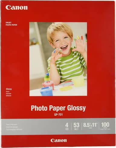 Canon Papel fotográfico brilhante de tinta 21,6 cm x 28 cm, 100 folhas (1433C004)