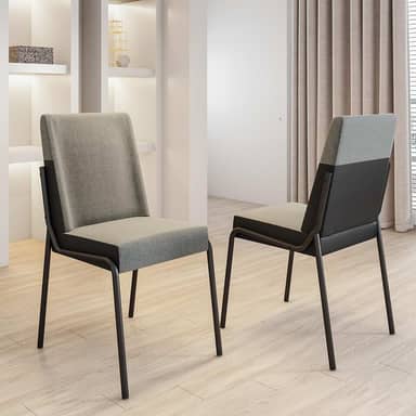 Conjunto 2 Cadeiras de Jantar Hug 1749 Carraro Grafite Preto