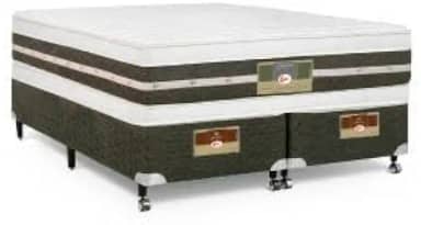 Cama Box + Colchão Castor Casal Silver Star Air Double Face Hibrido 138x188x61cm