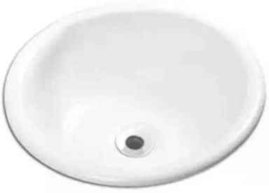 Cuba de Sobrepor/embutir para Banheiro Redonda 36cm Branco - Celite