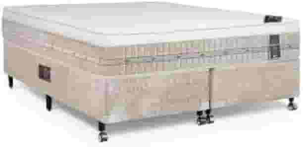 Cama Box + Colchão Castor King Premium One Face Tecnopedic 193x203x57cm