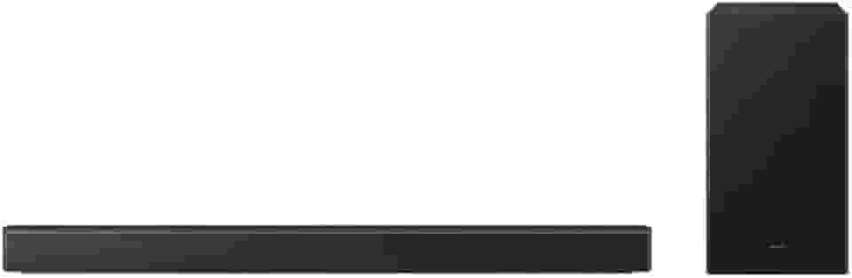 Soundbar Samsung HW-B450F, com 2.1 canais, 300W, Bluetooth, Subwoofer sem fio e Dolby Audio