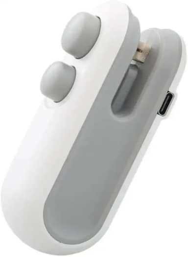 Mini Seladora Portátil a Vácuo com Imã, USB, Abre e Lacra Embalagens