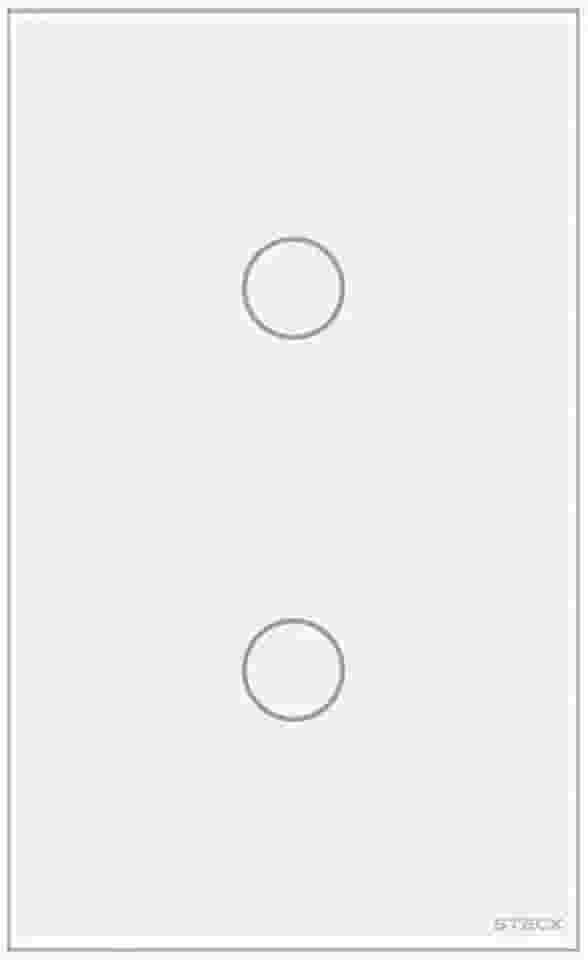 Steck, Interruptor 4X2' 2 Módulos Touch Branco Wi-Fi, Ambiente Conectado, SINT2B1