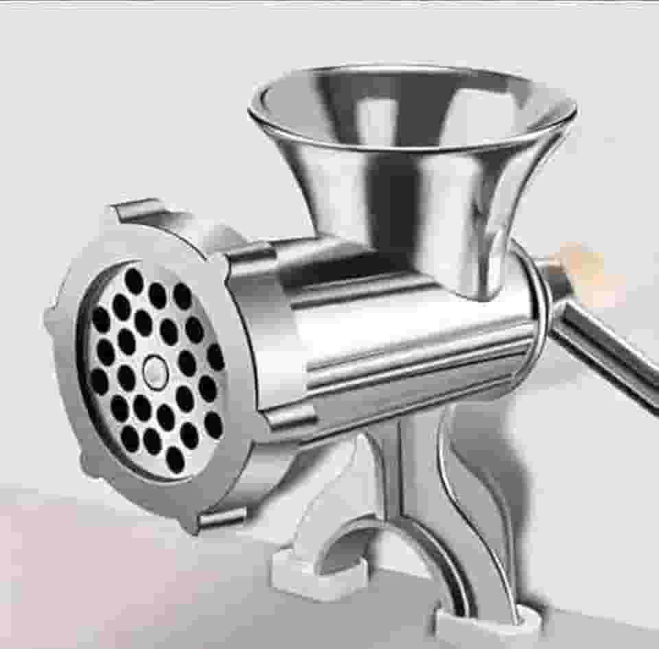 Moedor De Carne Manual Aluminio Reforçado Com Fixação De Bancada Para Cozinha Profissional E Caseira