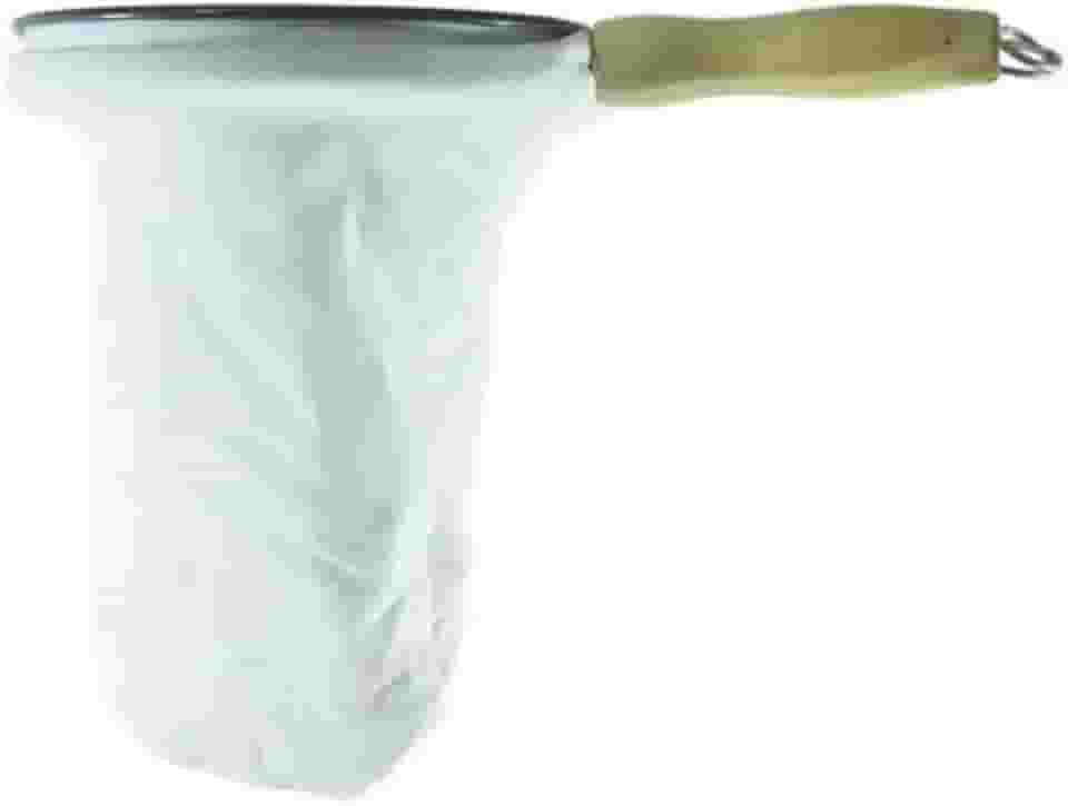 Coador De Café De Pano 100% Algodão Cabo De Madeira Grande