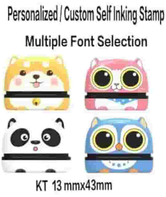 Desenho Animado Nome Personalizado Carimbo Para Roupas De Bebê Estudante Capítulo Selo Infantil Fofo Crianças (Coruja)