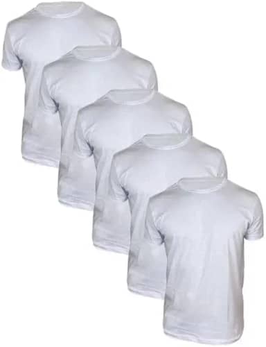 Kit 5 Camisetas Masculinas Algodão Premium Básicas Lisas