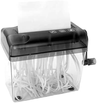 Fragmentadora Triturador Picador de Papel Portátil com Manivela(Preto)
