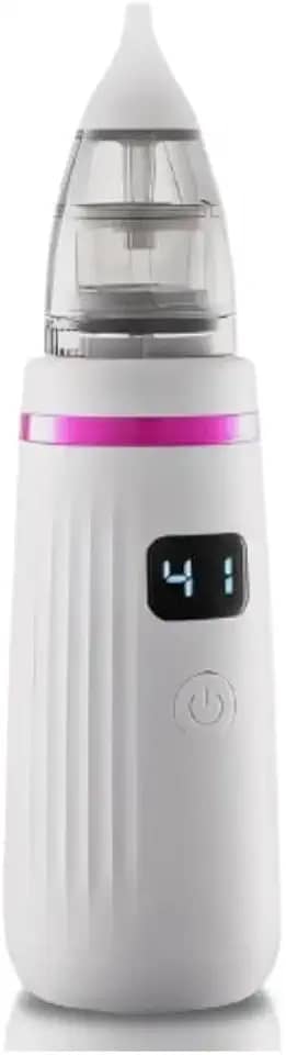 Sugador Nasal Elétrico para Bebê - Aspirador Nasal Portátil USB - Limpador de Nariz e Ouvido - 5 Níveis de Sucção, 3 Bocais Intercambiáveis - Removedor de Muco Infantil - UpShop