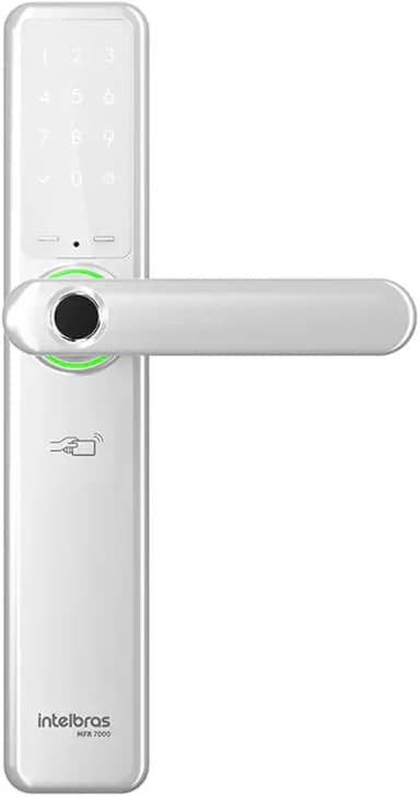Fechadura Inteligente de Embutir com Maçaneta MFR 7000 Prata Intelbras