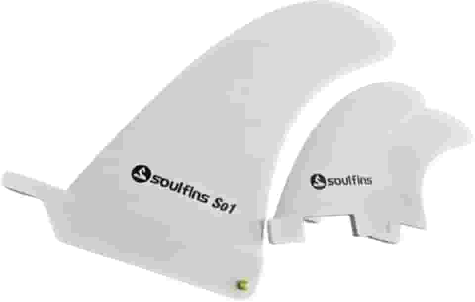 Quilha Central e Estabilizadores, Fibra de Vidro, Branco, modelo So1 soulfins