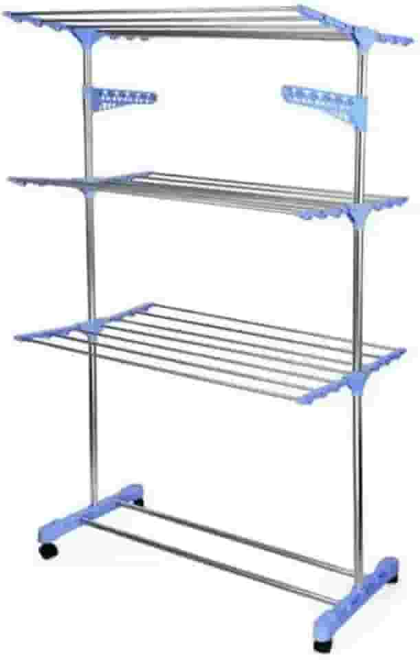 Varal De Roupas Vertical 3 Andares De Chão Dobrável Portátil - VARI TUDO