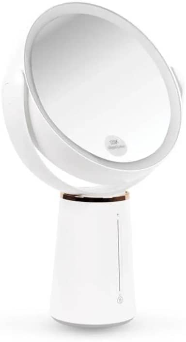 Espelho de Aumento 10X com Led Duplo, Branco, Klass Vough