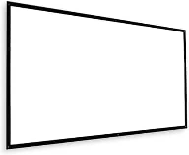 Tela de projetor 16:9 branca anti-luz moldura preta de 84-150 polegadas com furo metal home theater tela para projetor retratil Superfície Branca Anti-Luz, Furos de Metal(84 polegadas-1 und)