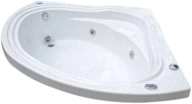 Banheira de Hidromassagem Ouro Fino Acrílica Kantho 1,30m x 1,30m x 40cm 170 Litros 04 Jatos