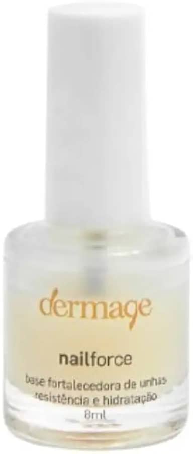 Nail Force, Base de Unhas Fortalecedora, Resistência e Hidratação, Fórmula com Cálcio e Queratina, Livre de Alergênicos, Incolor, 8ml