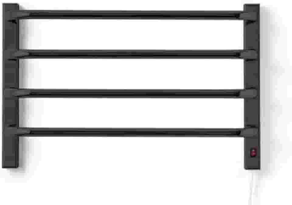 Flape Aquecedor de Toalhas Térmico Pequeno Preto 110V Esquerdo