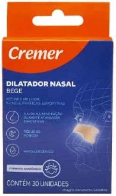 Dilatador Nasal Bege Com 30 Unidades