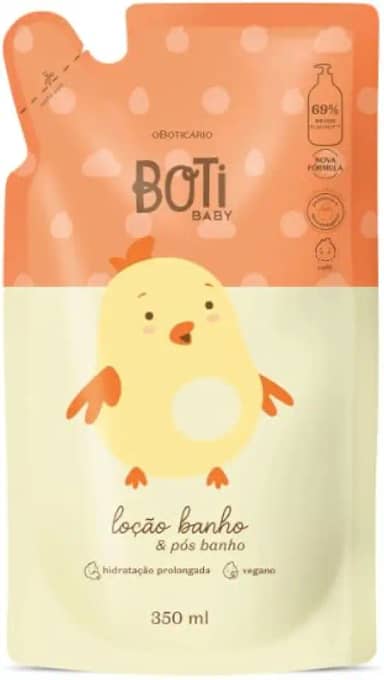 Refil Loção Hidratante Banho e Pós-Banho Boti Baby 350ml
