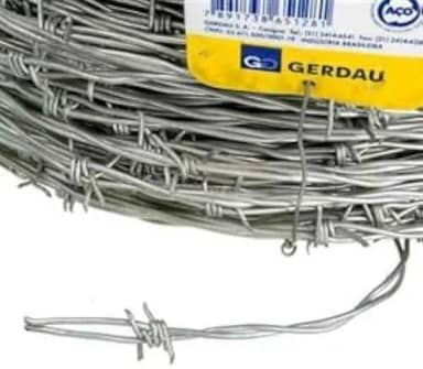 Arame Farpado Gerdau, Rolo 10 Metros, Galvanizado, Camada Pesada, 1,60mm, 250 kgf