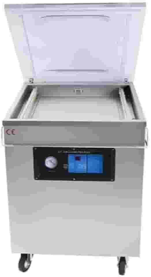 Seladora a Vácuo Industrial ZF-608, 2 Barras de Selagem de 60cm, com Rodízios, Painel Digital