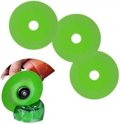 Disco de Corte Diamantado Profissional para Vidro Espelho Porcelanato Cerâmica Mármore Kit 3 Unidades Multifuncional para Esmerilhadeira