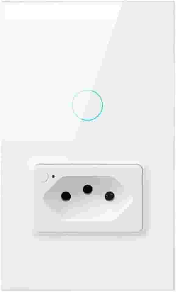 Interruptor Tomada Wi-Fi Touch Inteligente 1 Botão NovaDigital IT-WK-02-1C