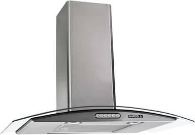 Coifa de Parede Nardelli 220V 70cm 4/5 Bocas Vidro Curvo Slim Inox