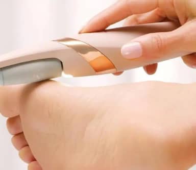 Lixa de Pé Elétrica Profissional Recarregável com 2 Velocidades e Refil Extra | Removedor de Calos Portátil para Pés Lisos, Macios e Renovados em Casa com Resultado de Spa Profissional de Qualidade