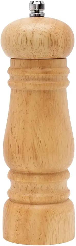 Mimo Style Moedor Manual Para Pimenta e Sal, Ideal Para Moer Grãos e Condimentos Secos, Produzido Inteiramente em Madeira, Moedor de Cerâmica Com Pino Regulador de Tamanho do Grão, Fácil Manuseio
