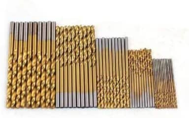 Kit 50 Brocas Aço Titanium Para Furadeira