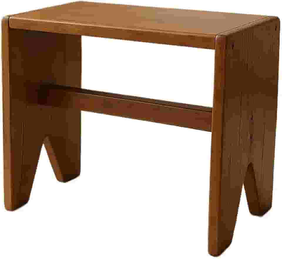 Banquinho de Madeira Maciça Rustico Pequeno e Baixo - Banco/Banqueta para Decoração Funcional e Uso Diário