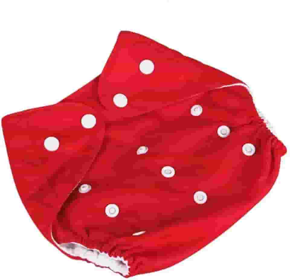 Fralda Ecológica Reutilizável ajustável Bebê - VERMELHA