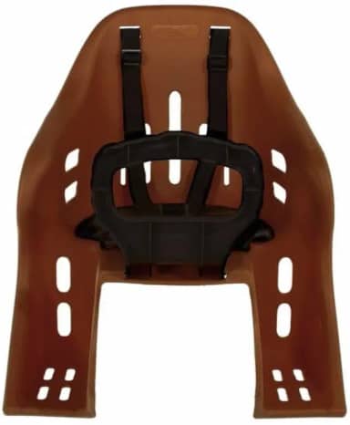 Cadeirinha de bicicleta traseira infantil marrom