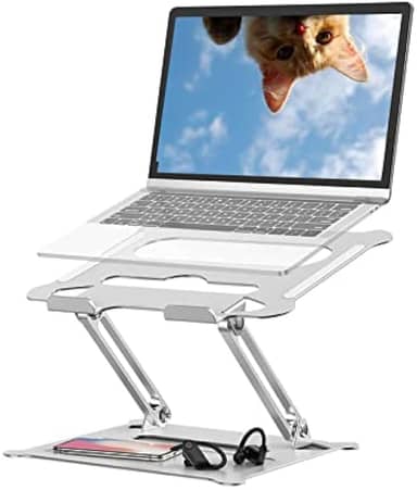 Suporte de Alumínio para Laptop Suturun - Elevador de Multi-Ângulo com Ventilação de Calor para Mac, Notebook, MacBook Pro/Air, Lenovo, Dell e Mais (10-17 Laptop)