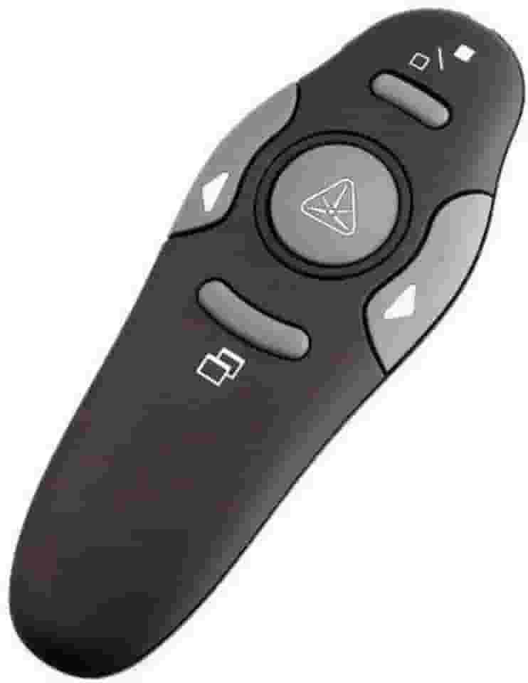 Apresentador Sem Fio Passador de Slides com Ponta Laser Vermelha | Controle Remoto para PowerPoint, Keynote e Google Slides | Prático, Portátil e Profissional para Reuniões e Palestras