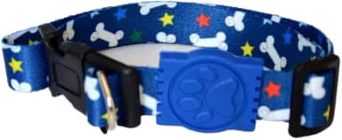 MY PET BRASIL Coleira Para Cachorros P Coleira Ajustável Ossinho Passeio E Viagem Confortável E Resistente