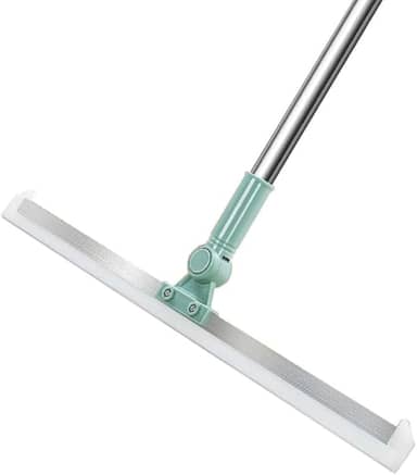 Rodo e Vassoura Mágica 2 em 1 com Raspador de Silicone Giratório 180 graus - Rodo Multiusos Ideal para Limpeza de Vidros, Pisos e Superfícies