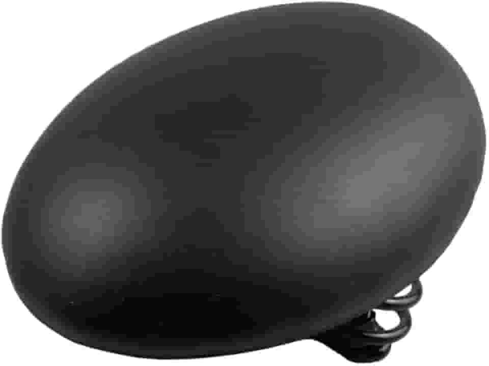 Mikikit Almofada de assento de bicicleta absorvente de choque, selim elástico alto para equitação confortável, ajuste para homens e mulheres para longas distâncias, preto