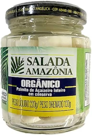 Palmito Açaí Inteiro Orgânico Salada Amazônia 220g