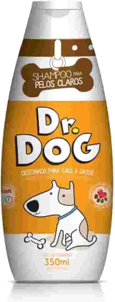 Dr. Dog Shampoo Clareador Pet 350ml - Para Pelos Claros, Cães e Gatos, com Branqueador Óptico, Hipoalergênico, Não Arde os Olhos, Seguro Para Peles Sensíveis